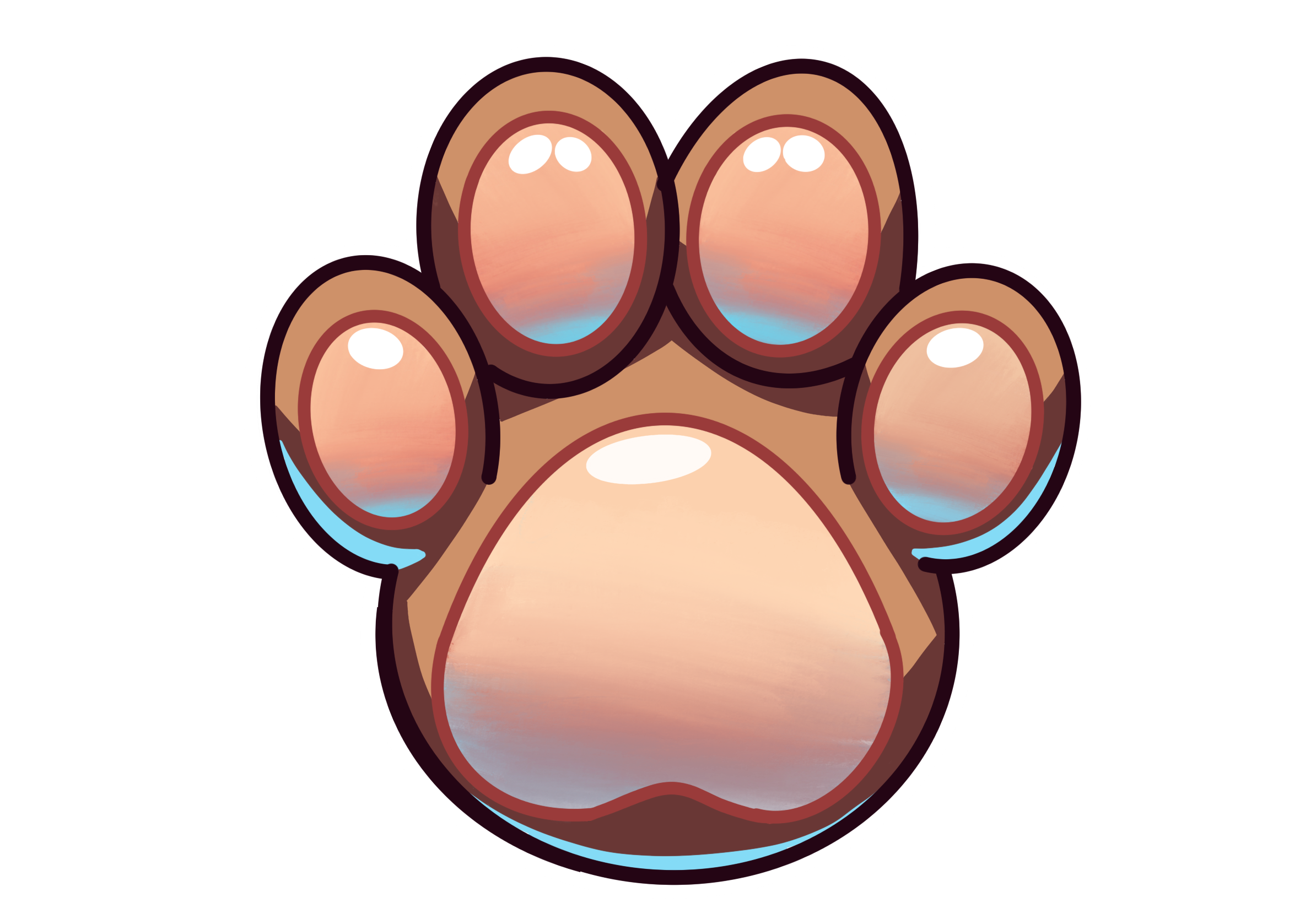 Dog paw reward icon